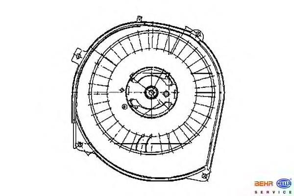 Motor de ventilador de forno (de aquecedor de salão) A0008308708 Mercedes