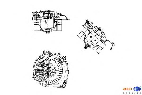 Motor de ventilador de forno (de aquecedor de salão) A1408301208 Mercedes