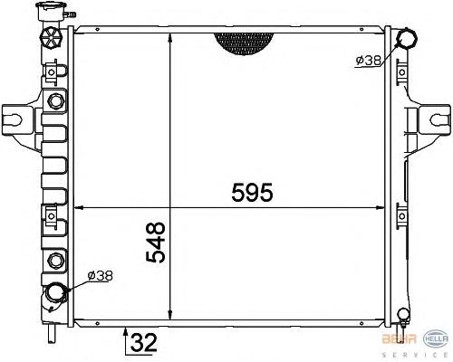 Compre 52079428AB Chrysler Radiador de esfriamento de motor