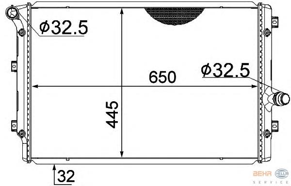 133108A4 Polcar Radiador de esfriamento de motor