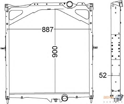734300 VALEO Radiador de esfriamento de motor