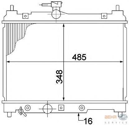 Radiador de esfriamento de motor Toyota 164000J020