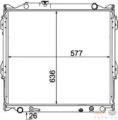 Compre 1640075161 Toyota Radiador de esfriamento de motor