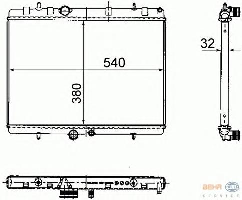 Compre P9680533480 Peugeot/Citroen Radiador de esfriamento de motor