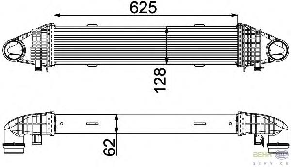 2045000100 Mercedes Radiador de intercooler