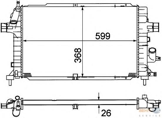 13128925 Opel Radiador de esfriamento de motor