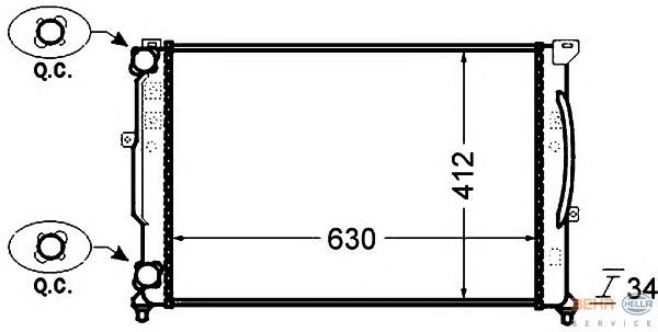Radiador de esfriamento de motor Nissens 60308 preço, a partir de 57,99 USD