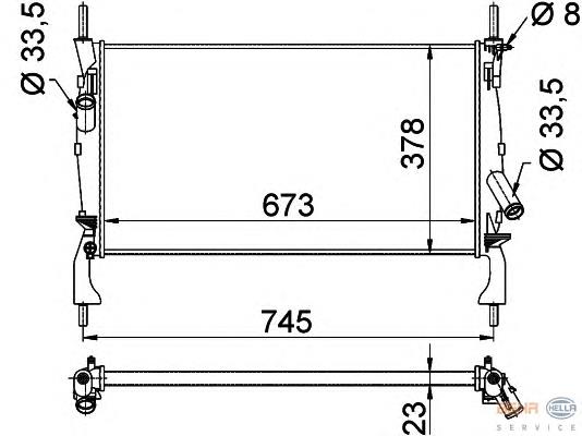1383315 Ford Radiador de esfriamento de motor