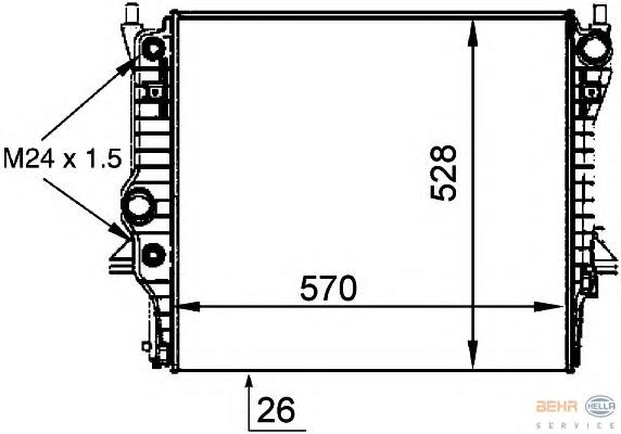 Radiador de esfriamento de motor Eaclima 31R35005
