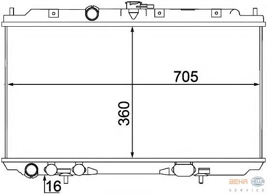 53386 NRF Radiador de esfriamento de motor