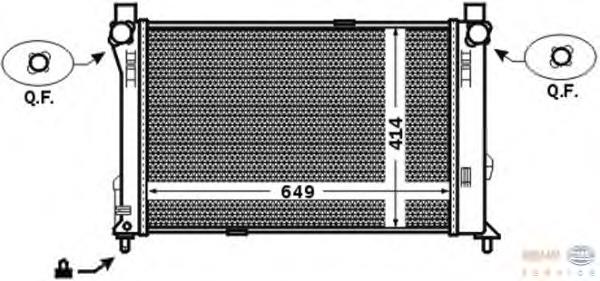 A2035002303 Mercedes Radiador de esfriamento de motor