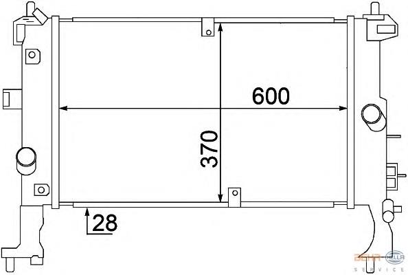 13148295 Opel Radiador de esfriamento de motor