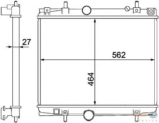 96417283 Peugeot/Citroen Radiador de esfriamento de motor