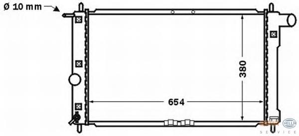Radiador de esfriamento de motor 53647 NRF