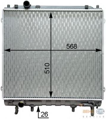 S25310H1931 Hyundai/Kia Radiador de esfriamento de motor