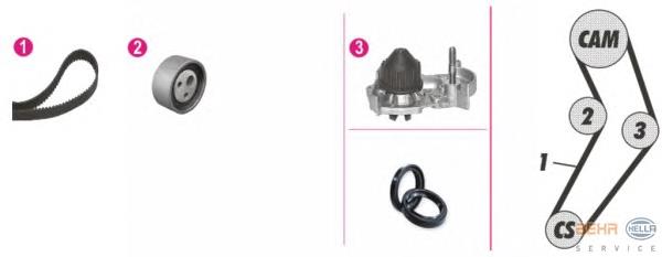 Correia do mecanismo de distribuição de gás, kit Graf KP4121 preço, a partir de 75,63 USD