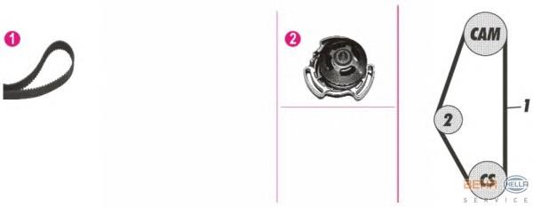 Correia do mecanismo de distribuição de gás, kit Volkswagen Jetta 1 16