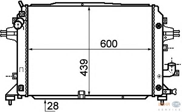 13171429 Opel Radiador de esfriamento de motor