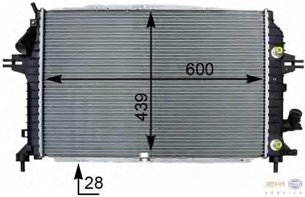 13171429 Opel Radiador de esfriamento de motor
