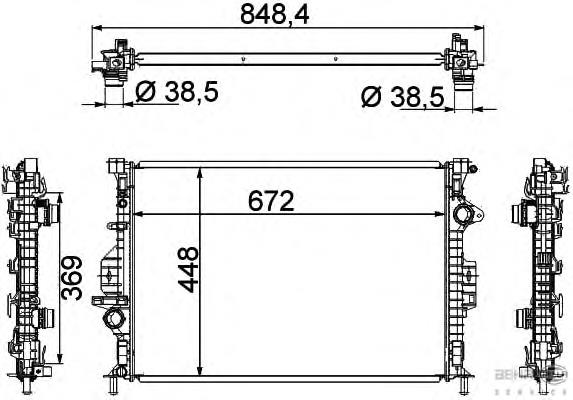 31368299 Volvo Radiador de esfriamento de motor