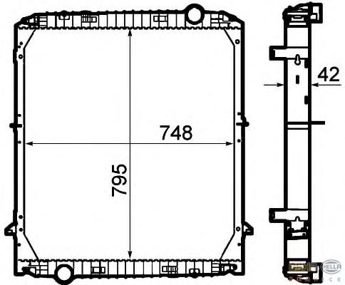 Radiador de esfriamento de motor 50267 NRF