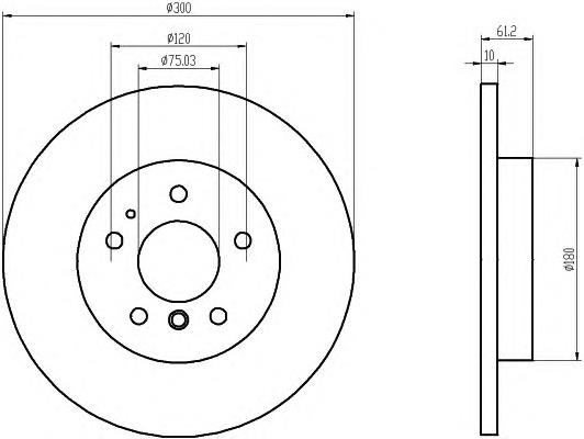 Disco do freio traseiro 34216756537 BMW