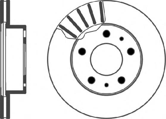 Disco do freio dianteiro Fiat/Alfa/Lancia 1307356080