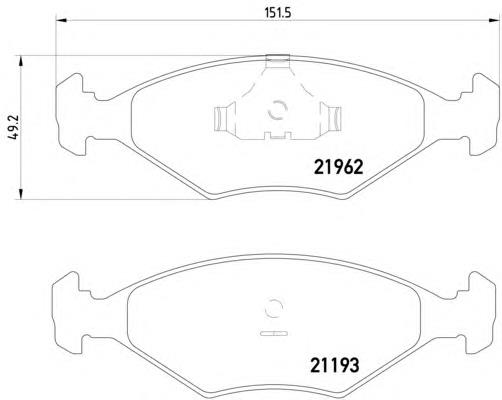 P23055 Brembo Sapatas do freio dianteiras de disco