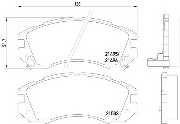 26296AA161 Subaru Sapatas do freio dianteiras de disco