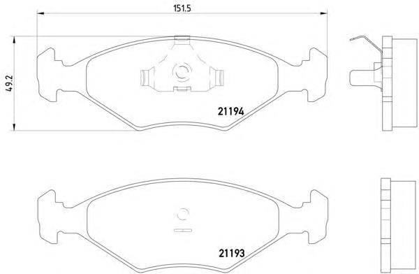 Sapatas do freio dianteiras de disco Fiat/Alfa/Lancia 7076376 preço, a partir de 24,77 USD
