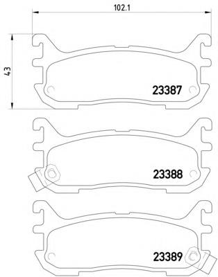 NAY52648Z Mazda Sapatas do freio traseiras de disco