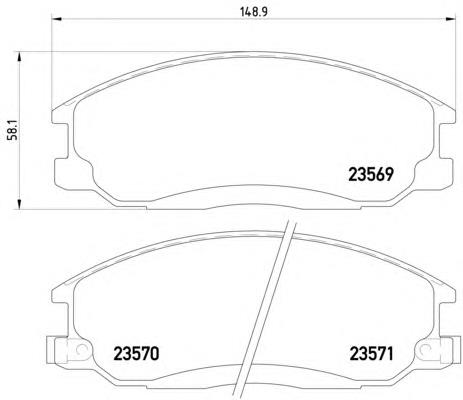 S581013AA20 Hyundai/Kia Sapatas do freio dianteiras de disco