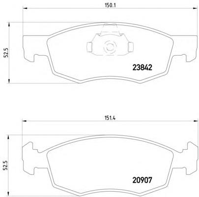 Sapatas do freio dianteiras de disco Fiat/Alfa/Lancia 71770964