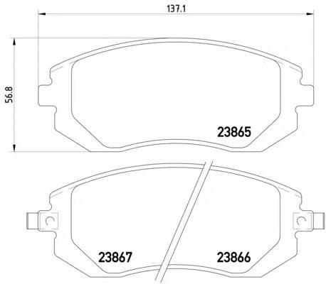 Sapatas do freio dianteiras de disco Subaru 26296FE083 preço, a partir de 24,97 USD