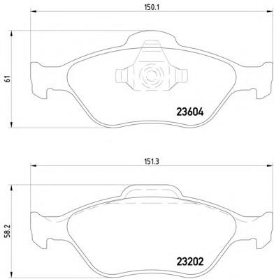 2612832 Ford Sapatas do freio dianteiras de disco