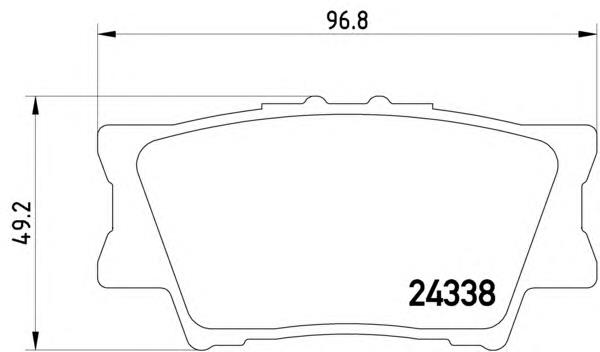 0446606060 Toyota Sapatas do freio traseiras de disco