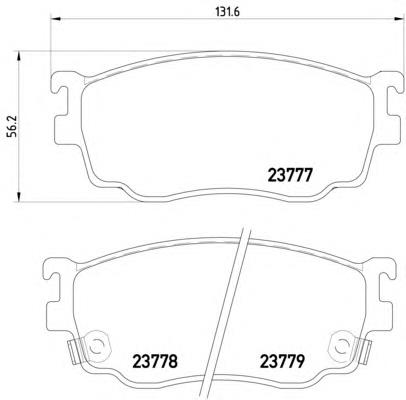 G1YC3323ZB Mazda Sapatas do freio dianteiras de disco