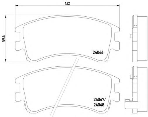 Sapatas do freio dianteiras de disco Mazda GJYG3328Z9C
