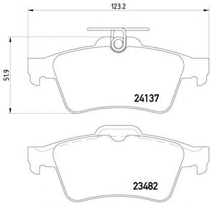 Sapatas do freio traseiras de disco 2T142M008A1A Ford