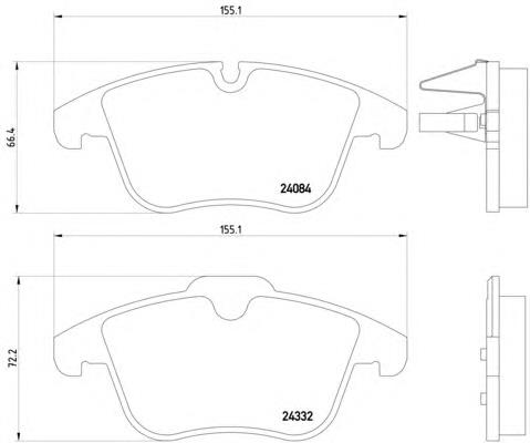 Compre 1610103880 Peugeot/Citroen Sapatas do freio dianteiras de disco