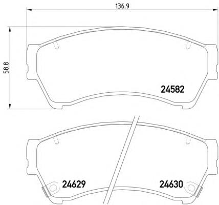 Compre T2112071W Toko cars Sapatas do freio dianteiras de disco