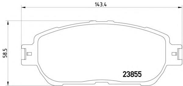 0446504080 Toyota Sapatas do freio dianteiras de disco