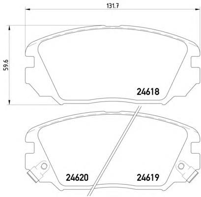 581013KA20 Hyundai/Kia Sapatas do freio dianteiras de disco