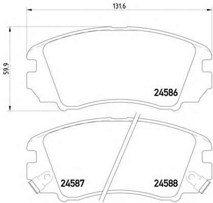Compre S581012CA20 Hyundai/Kia Sapatas do freio dianteiras de disco