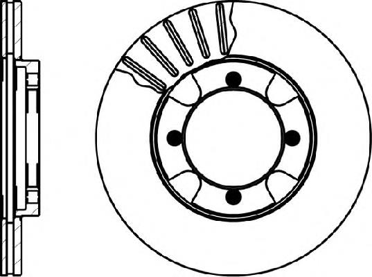 Disco do freio dianteiro Mitsubishi Lancer 3 C1A,C6A