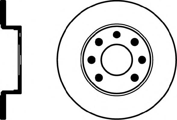 Disco do freio dianteiro 90086193 Opel