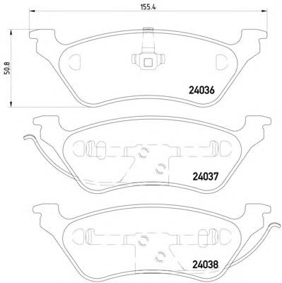 5071948AA Chrysler Sapatas do freio traseiras de disco