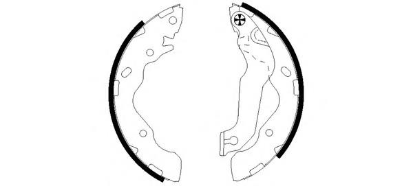 Compre 5830529A10 Hyundai/Kia Sapatas do freio traseiras de tambor