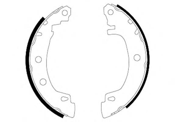 Compre 8DB355004691 HELLA Sapatas do freio traseiras de tambor
