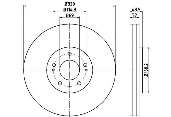 Compre MR370723 Mitsubishi Disco do freio dianteiro
